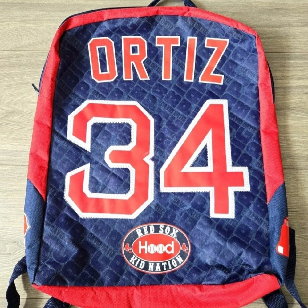 Boston Red Sox David Ortiz #34 Hood Kid Nation Baseball Backpack "Big Papi"